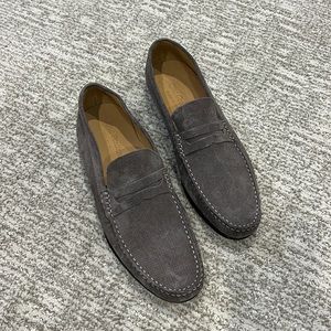 Men’s rink positano loafers drivers suede gray 40
